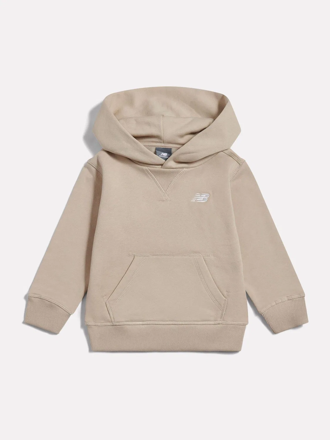 Худи New Balance Natural Small Logo Fleece, натуральный
