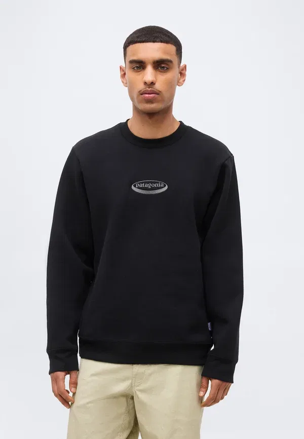 Худи из флиса с вышивкой, Patagonia Black, черный