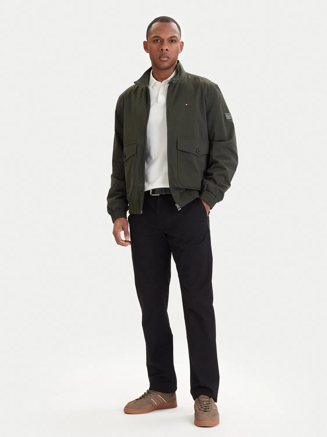 Мужская демисезонная куртка стандартного кроя Harrington Tommy Hilfiger, зеленый — фото 2