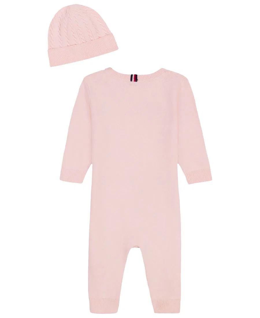 Комплект из боди и шапки для новорожденных Tommy Hilfiger, Pink — фото 2