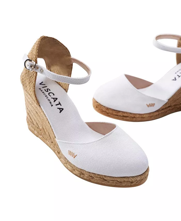 Сатуна Limited Edition эспадрильи на клиновидной подошве из холста VISCATA, белый — фото 3