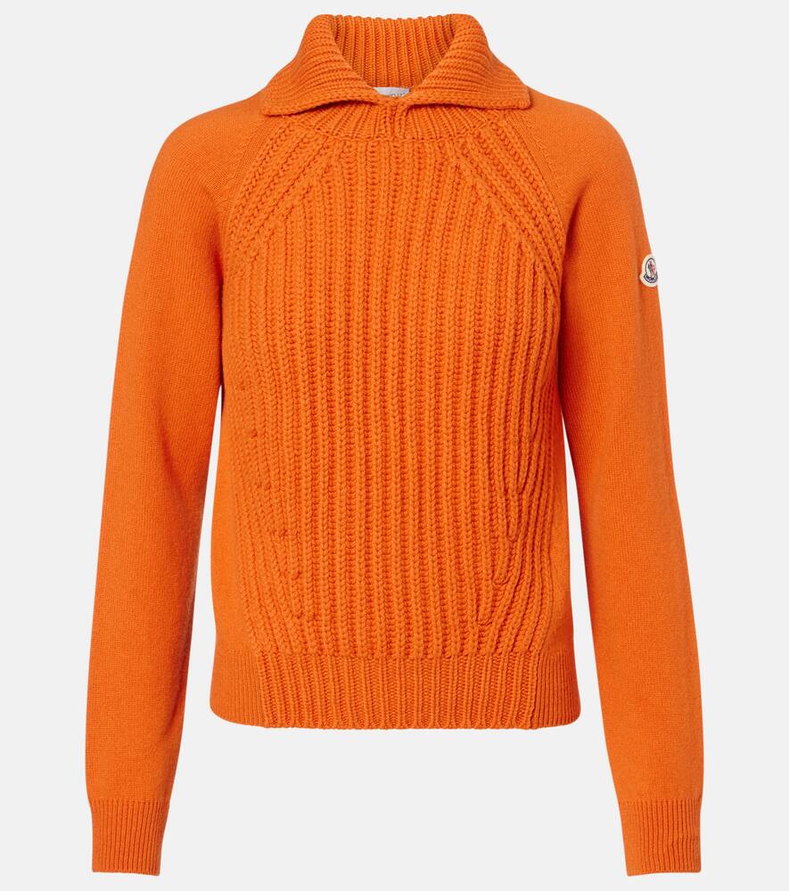 

Рельефный вязаный свитер из шерсти и кашемира Moncler