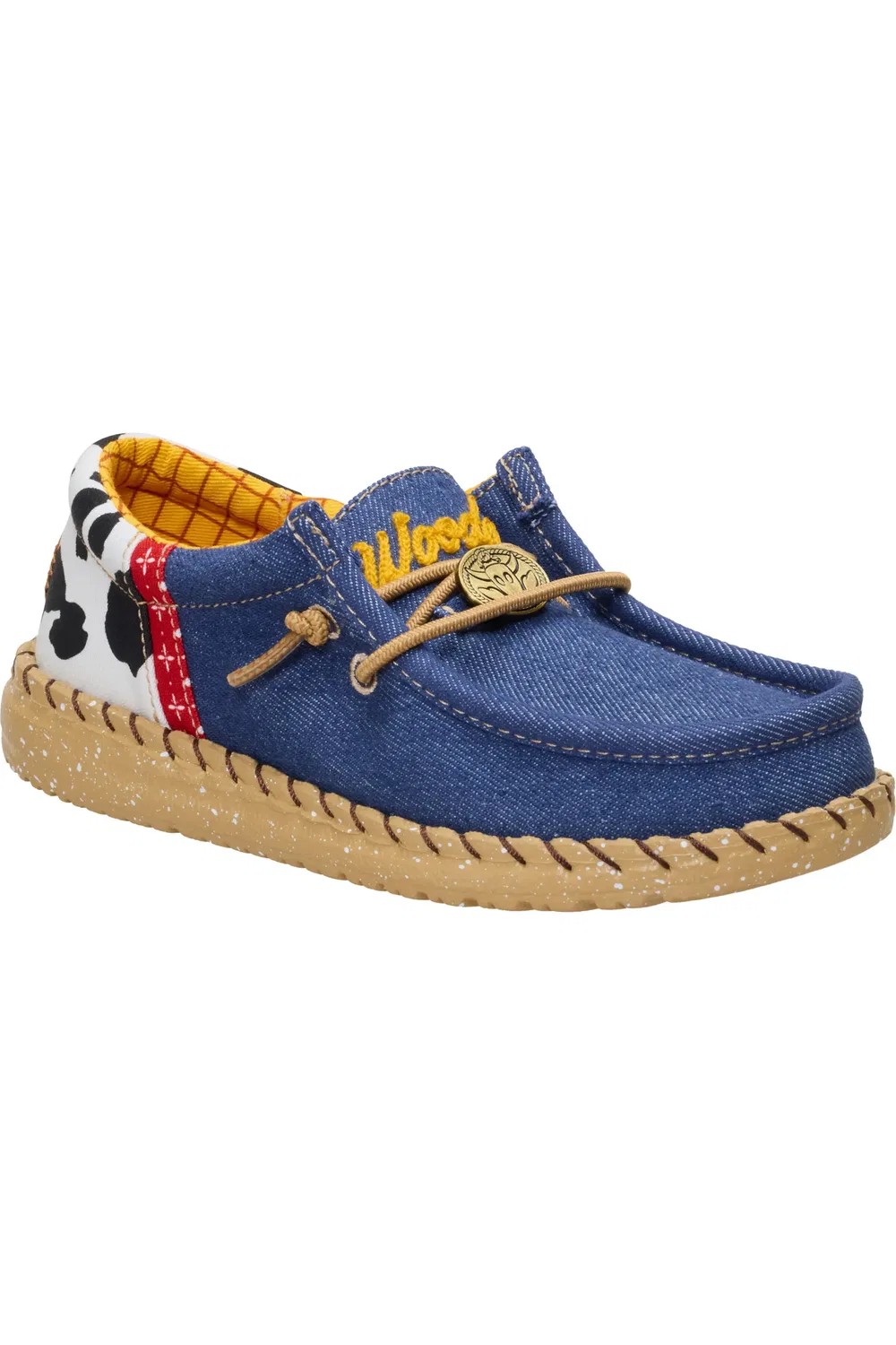 Детские ботинки чакка на шнуровке Wally Sheriff Woody Hey Dude, White/Faded Denim