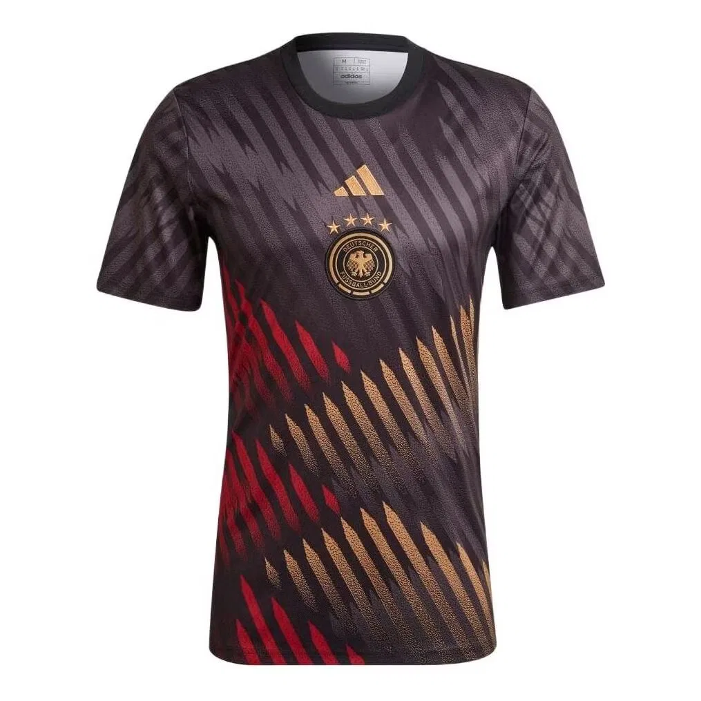 Футболка с принтом Germany Pre-Match Adidas, черный