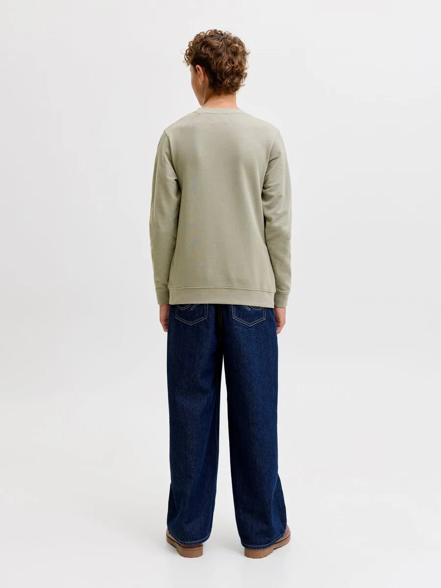 Детская толстовка 'JJEArchive' цвета хаки Jack & Jones Junior — фото 3