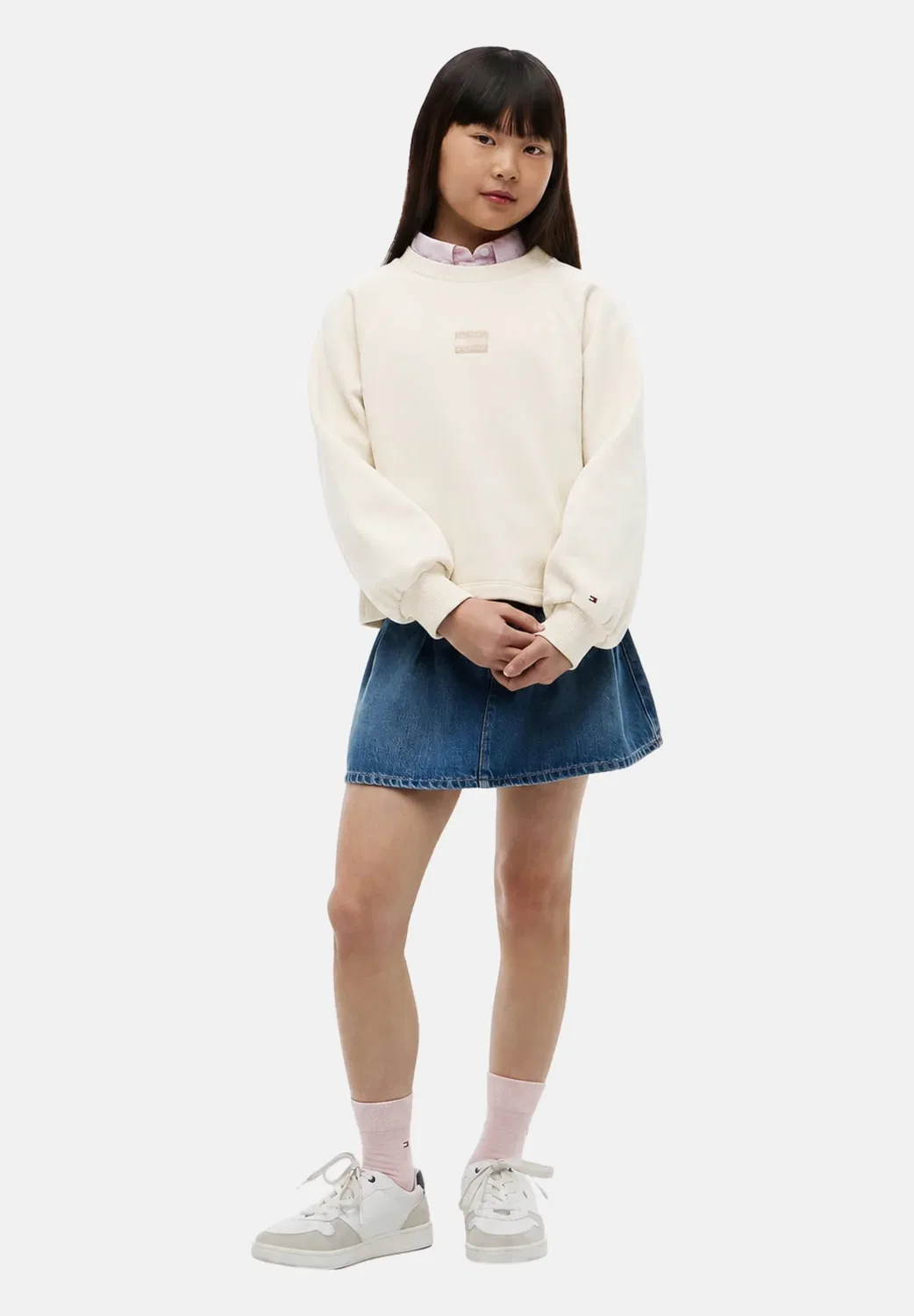 Толстовка с рукавами реглан и принтом флага в тон Tommy Hilfiger, Off White-Ybh
