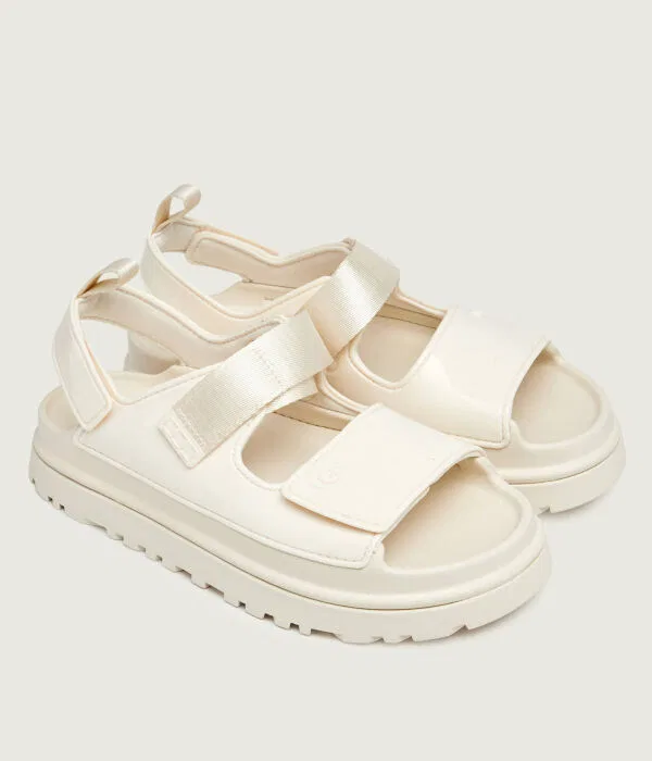 Детские сандалии для девочек с блестками K GoldenGlow Glossy Sparkles UGG, Crema — фото 4