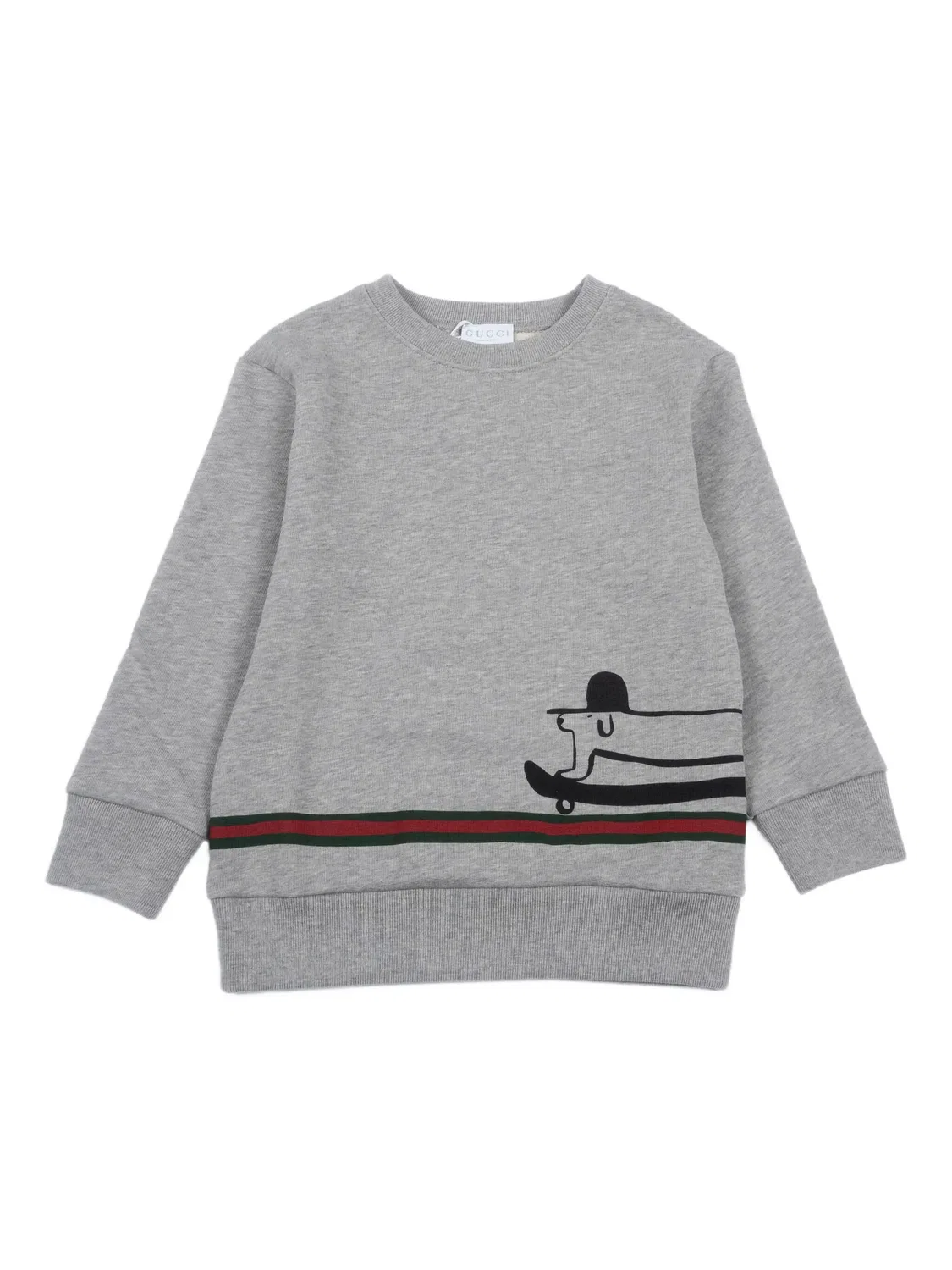 Свитшот из хлопка Gucci, серый