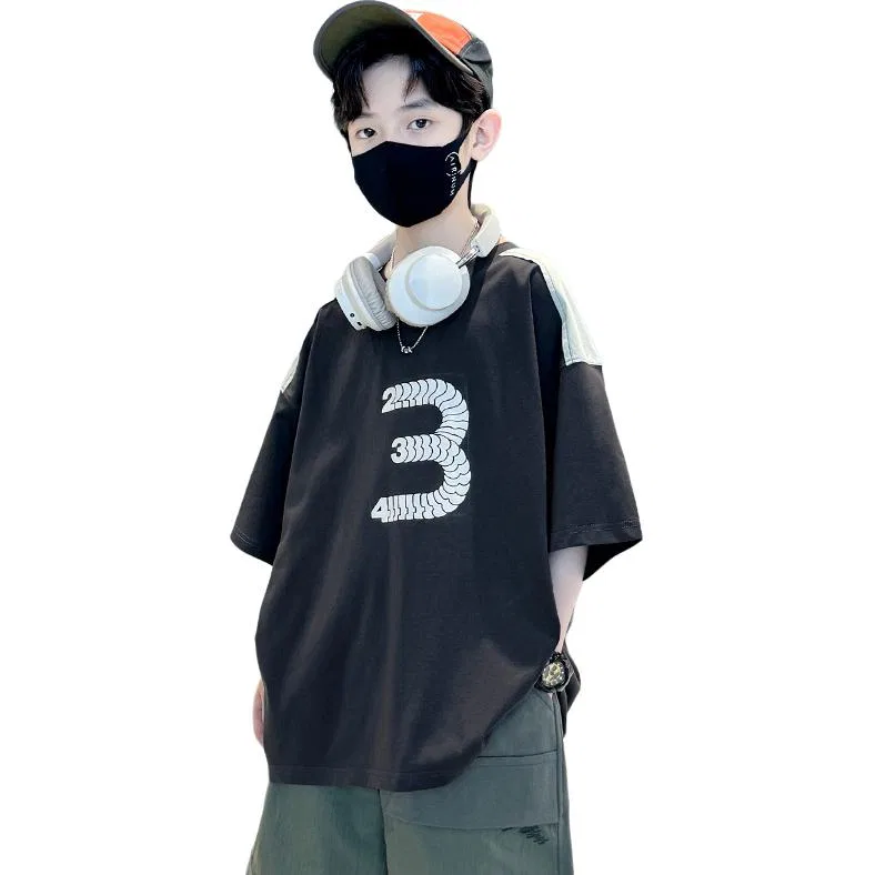 Детская футболка с круглым вырезом MADALLO, Gray Coffee T-Shirt