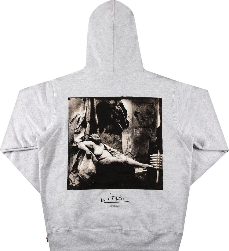 Толстовка Supreme x Joel-Peter Witkin Sanitarium Hooded Sweatshirt 'Ash Grey', серый — фото 3