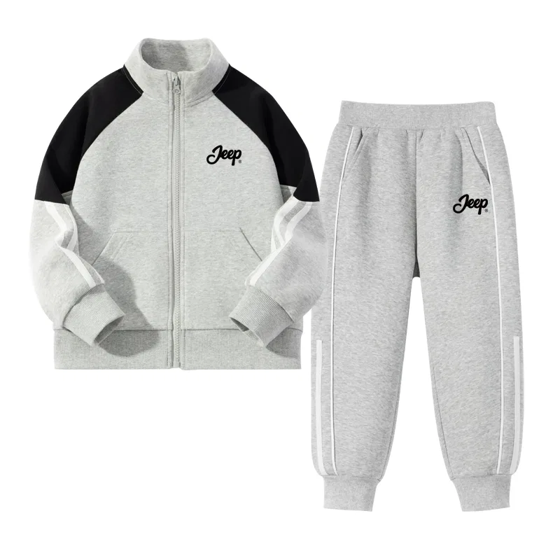 Детский спортивный костюм для мальчиков со средним растяжением, Jeep, Gray/E Black Hook K+E Black Hook K