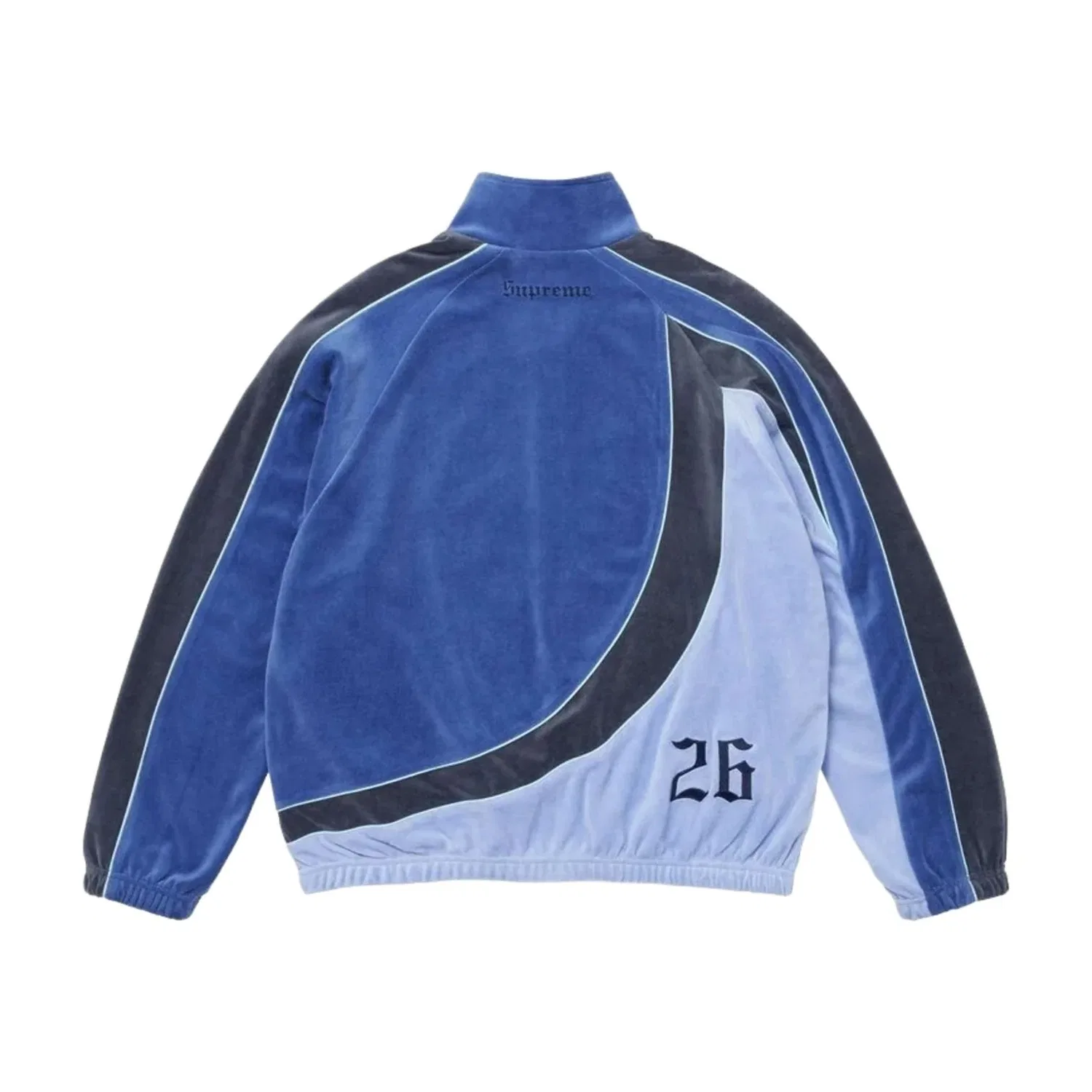 Мужская куртка FW26 x Umbro Velour Track Jacket 'Blue' Supreme, синий — фото 3