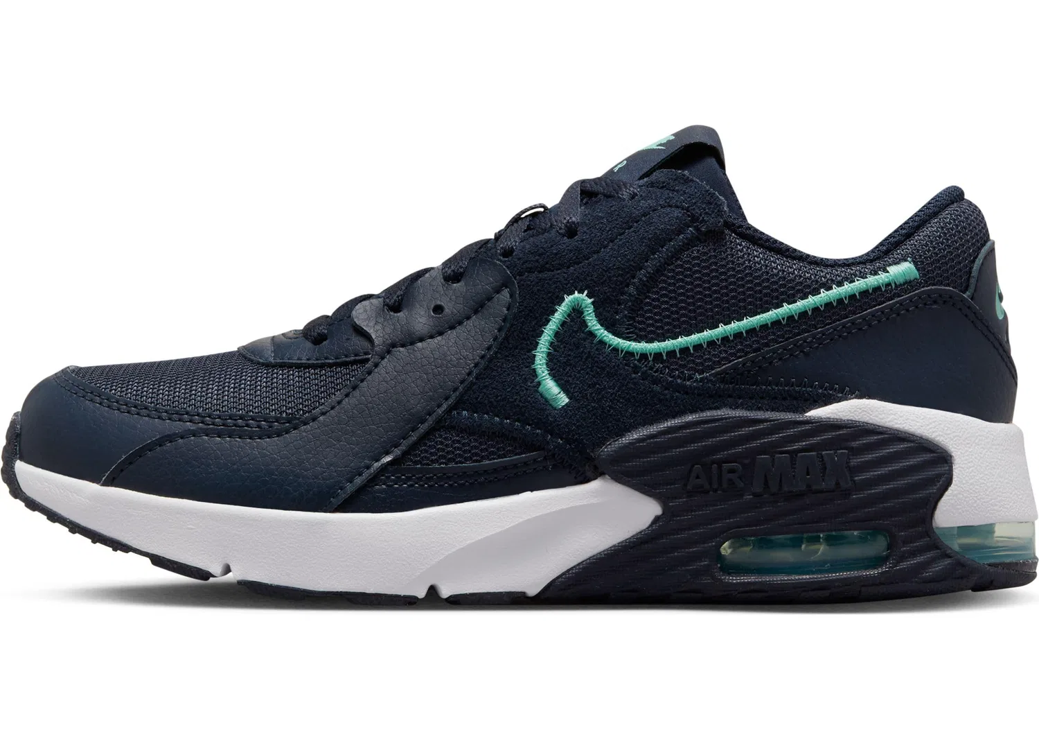 Детские кроссовки для мальчиков с шнуровкой Air Max Excee NIKE, Emerald Rise Jade Ice White Obsidian