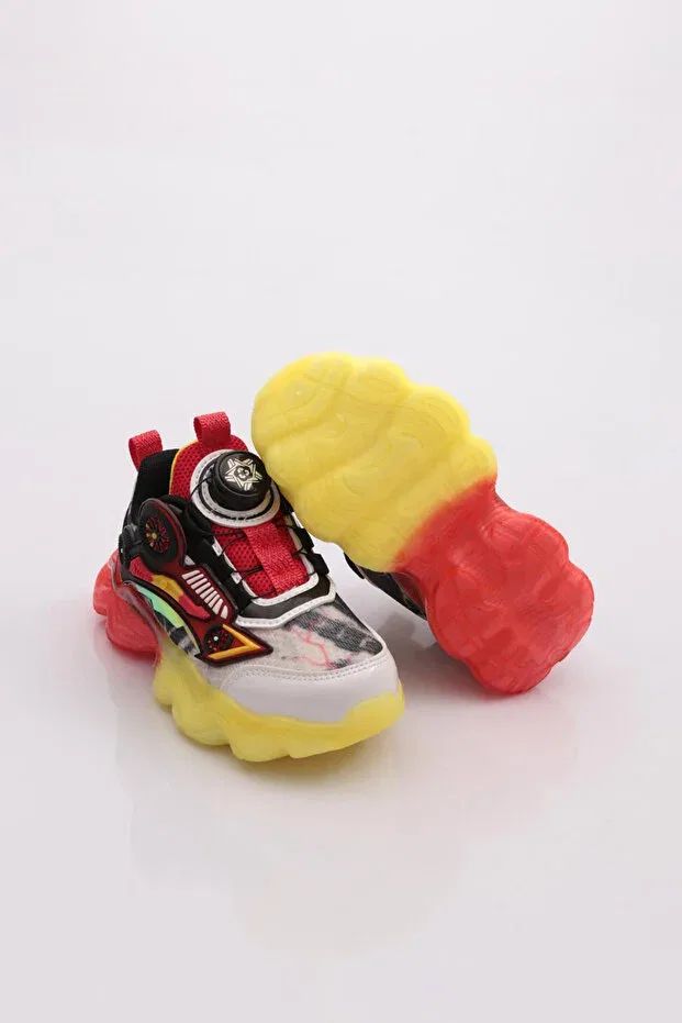 Детские кроссовки для девочек с принтом Marco Kids, Yellow — фото 4