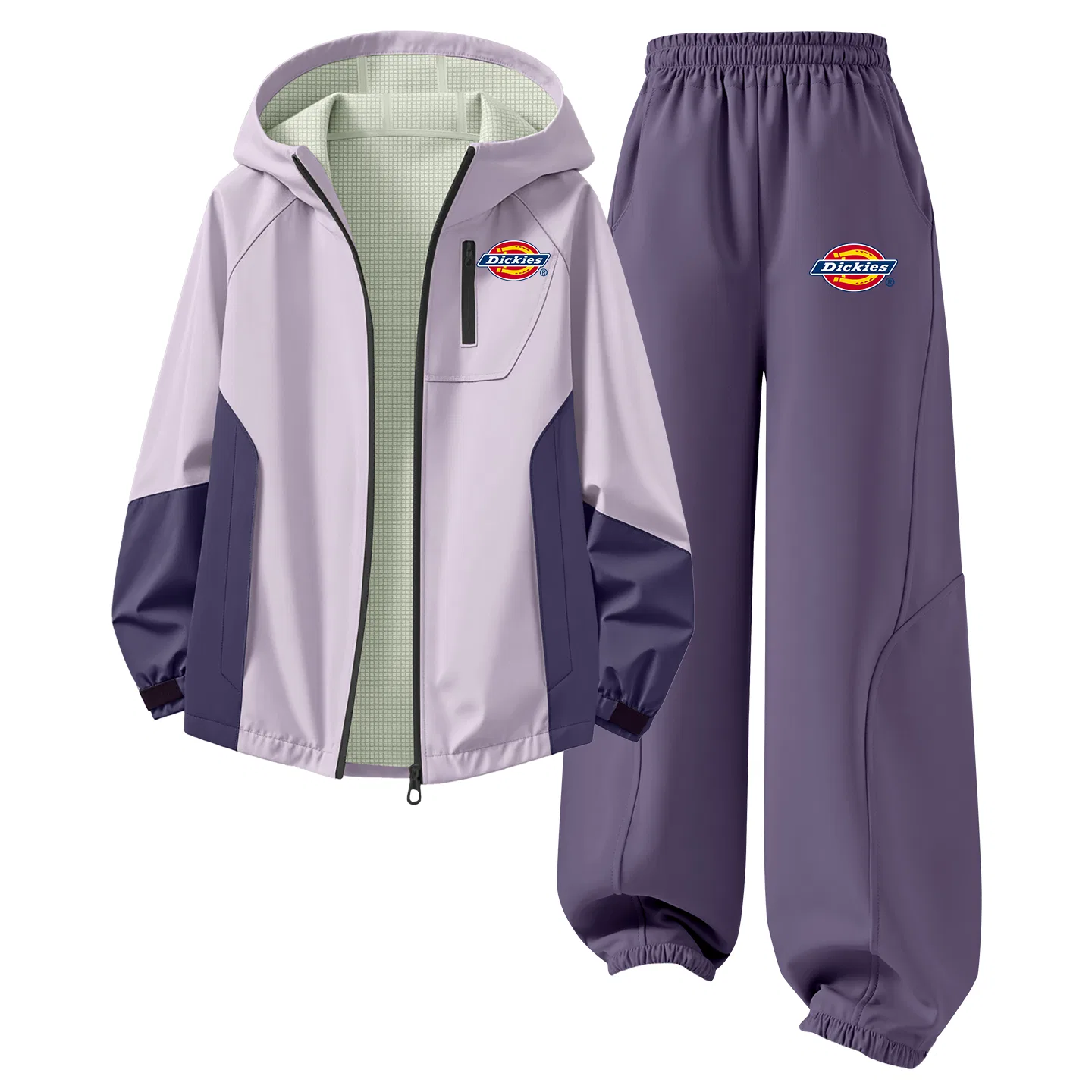 Детский комплект из двух футболок с принтом Dickies, Silicone Standard K Green/Silicone Standard K Ivory Gray — фото 3