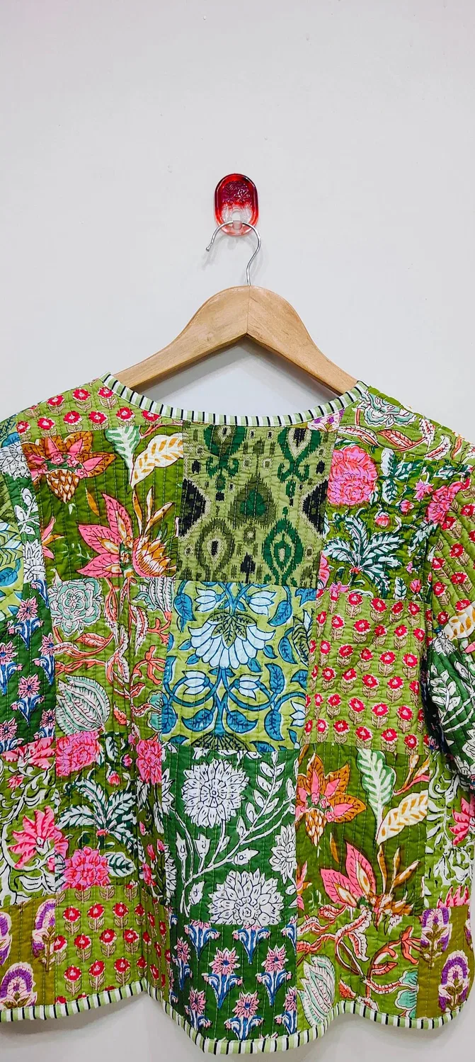 Женская зимняя куртка с подкладкой из флиса, с принтом, Warm Linen Jacket, Verde — фото 2