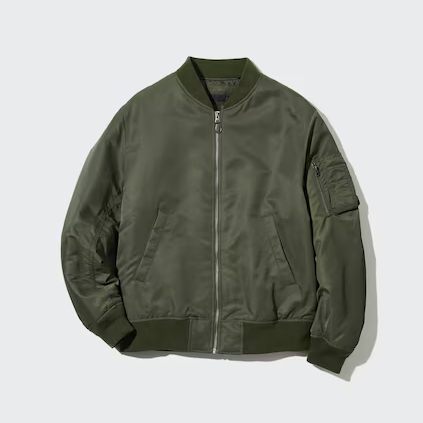 

Бомбер унисекс Uniqlo MA-1, 57 оливковый
