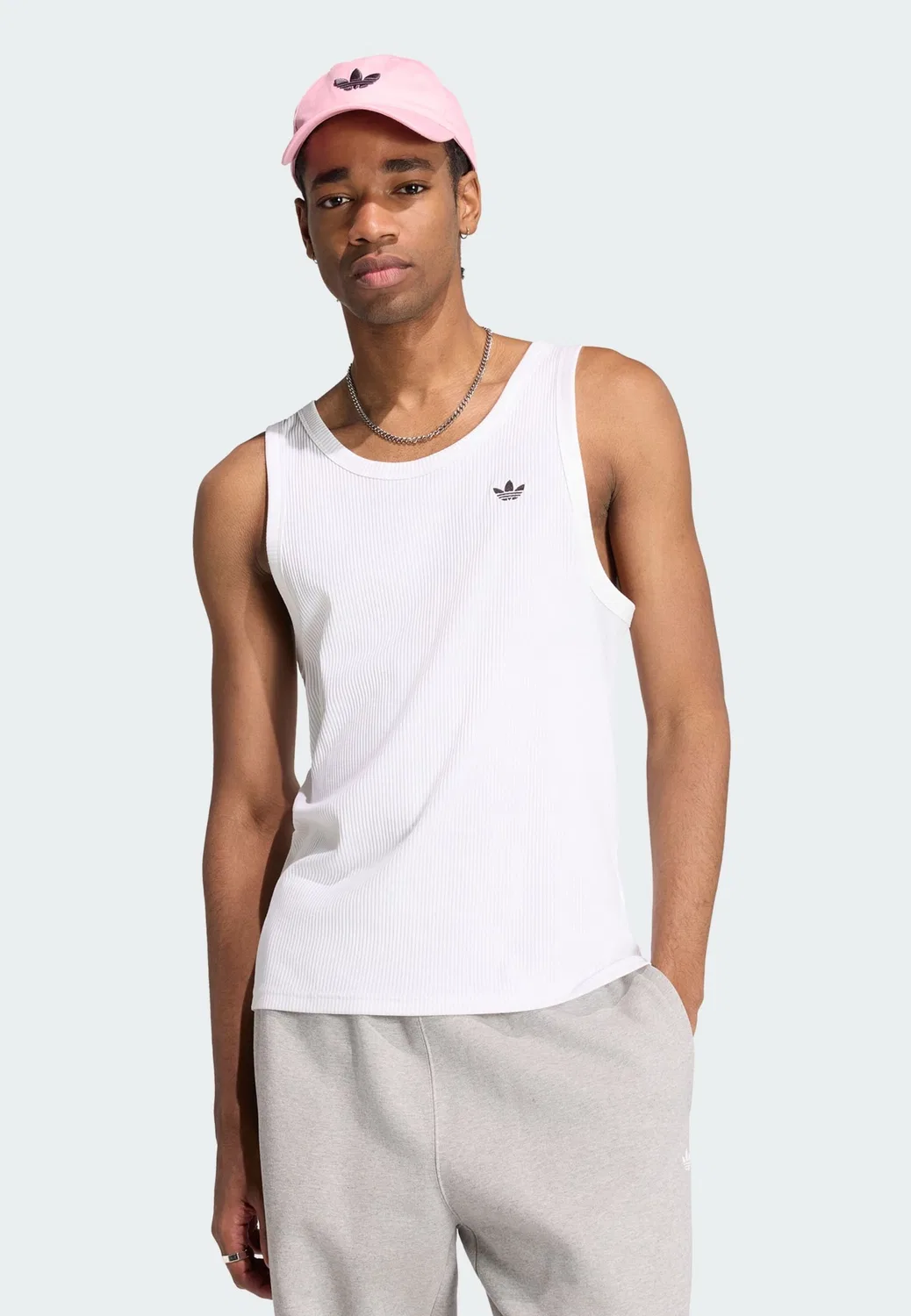 Майка Adidas Originals Trefoil Essentials белого цвета — фото 2