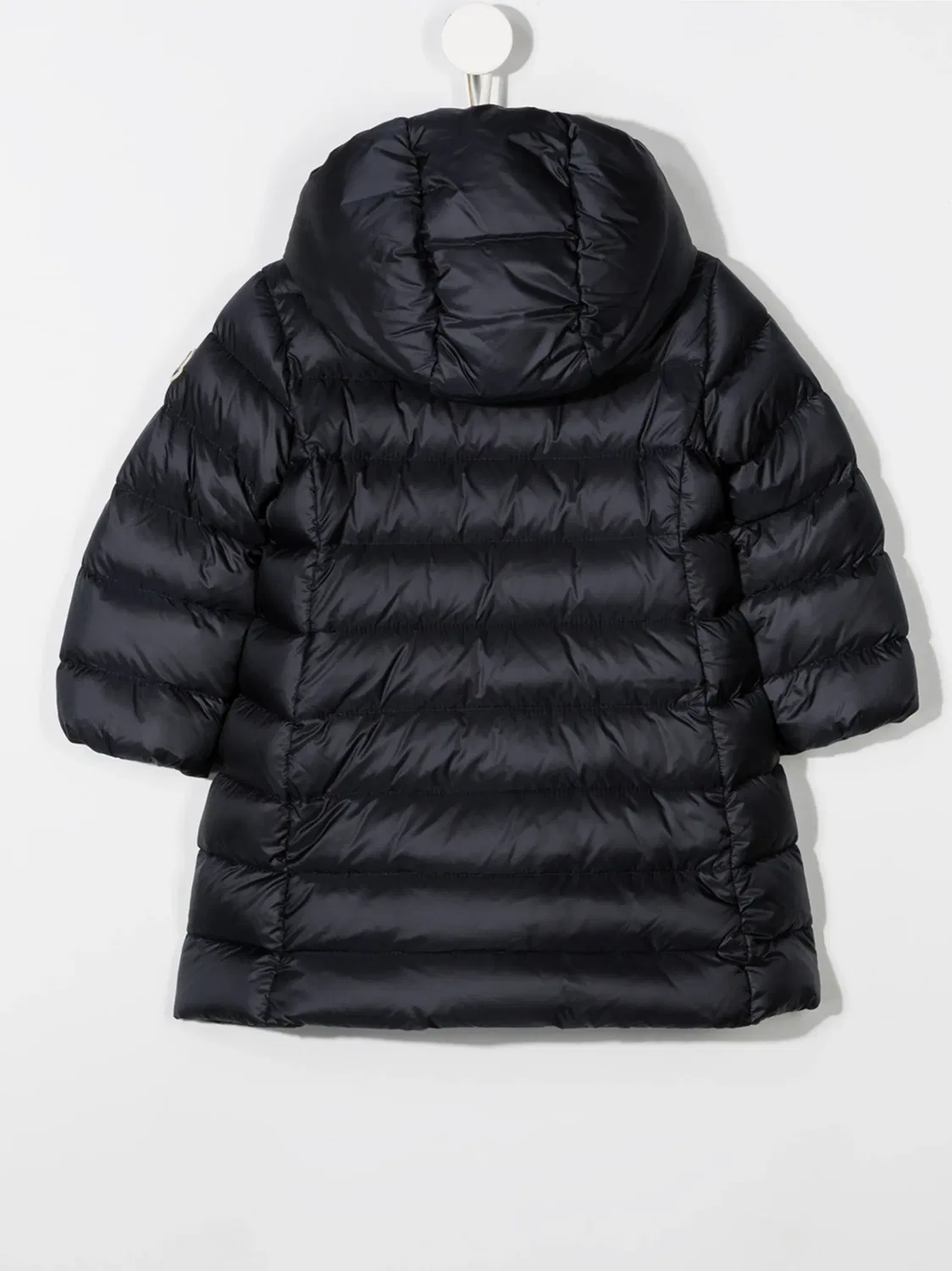 Moncler Куртка с капюшоном из пера и пухом темно-синего цвета — фото 2