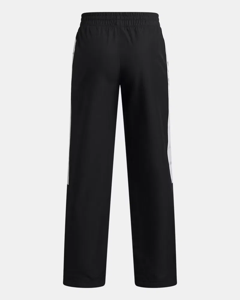 Штаны детские 63,5 см водоотталкивающие UA Rival Woven UnderArmour, Black/White — фото 2