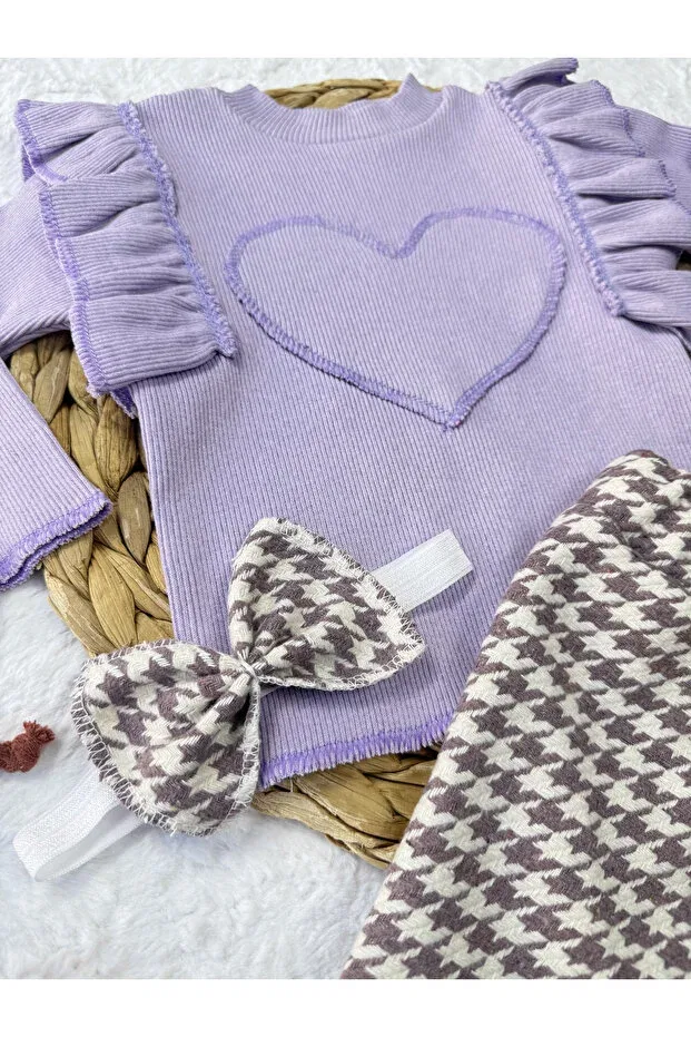Детский комплект для девочек с оборками Akif Giyim, Lilac — фото 2