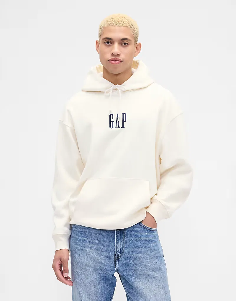 Худи с логотипом GAP, надеваемое через голову, экрю