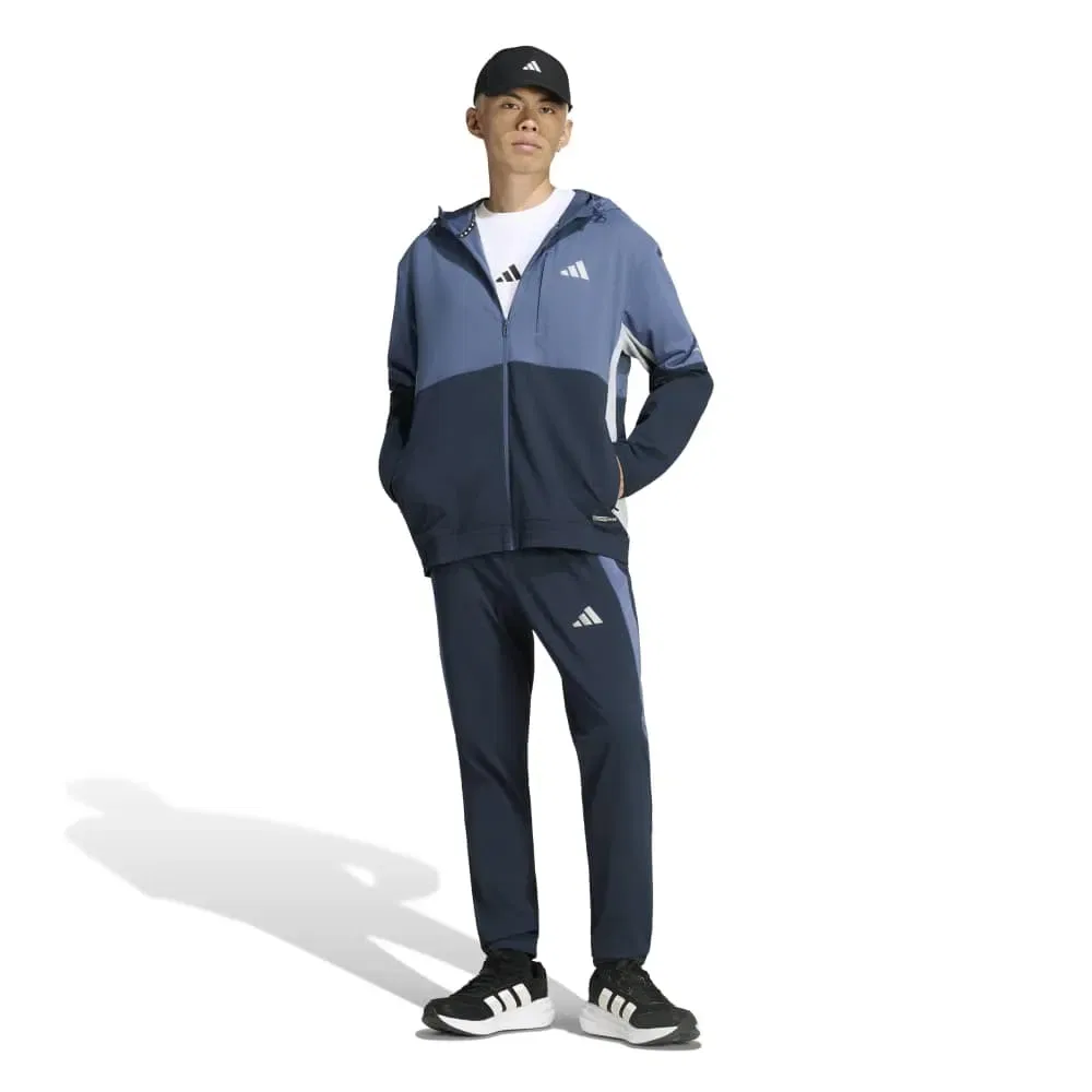Мужская ветровка с капюшоном Adidas Woven Classic, Blue — фото 4