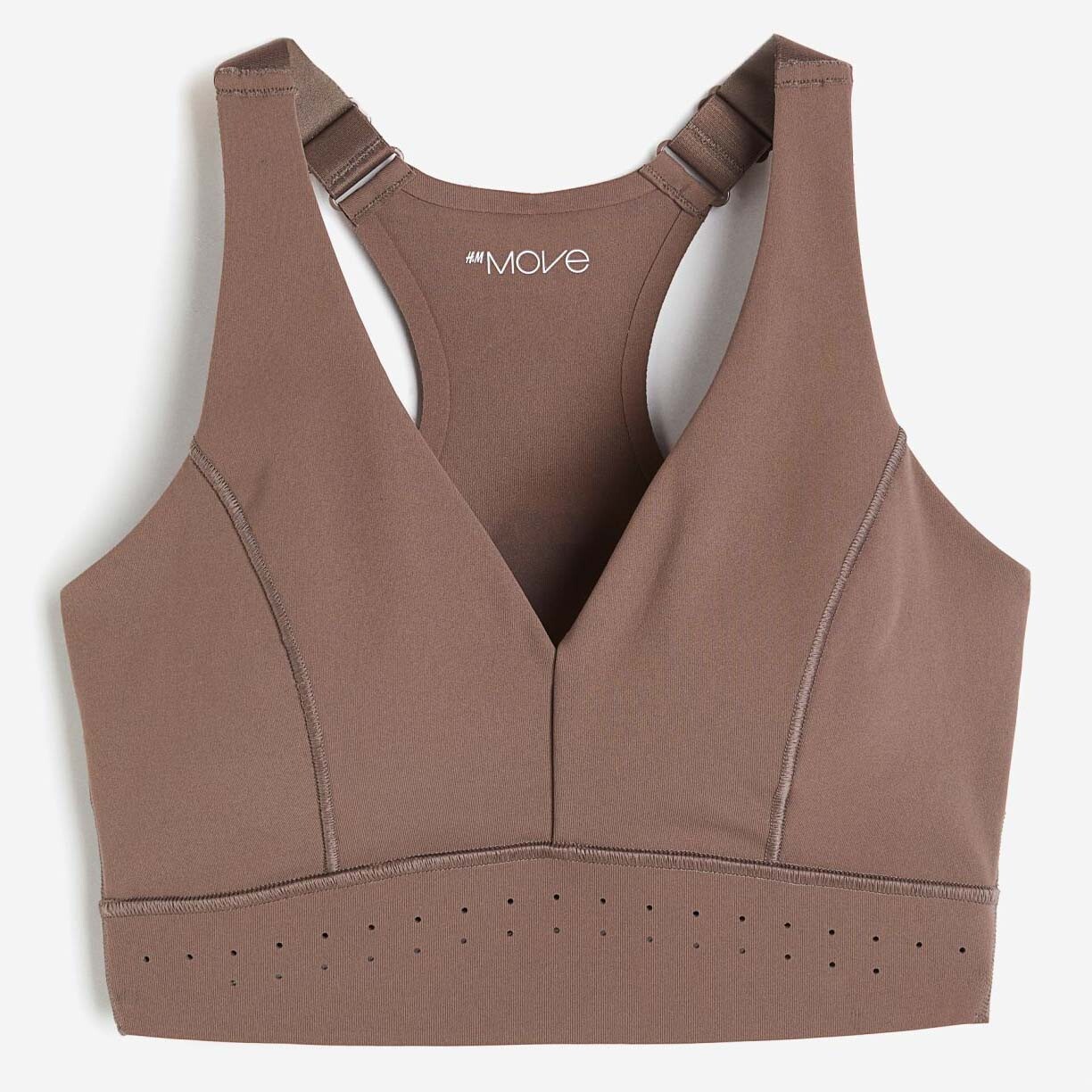 

Спортивный бюстгальтер H&M ShapeMove Medium Support, коричневый