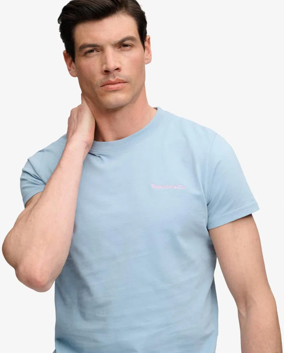 Мужская футболка, Essential Company Logo, Superdry, синий — фото 4