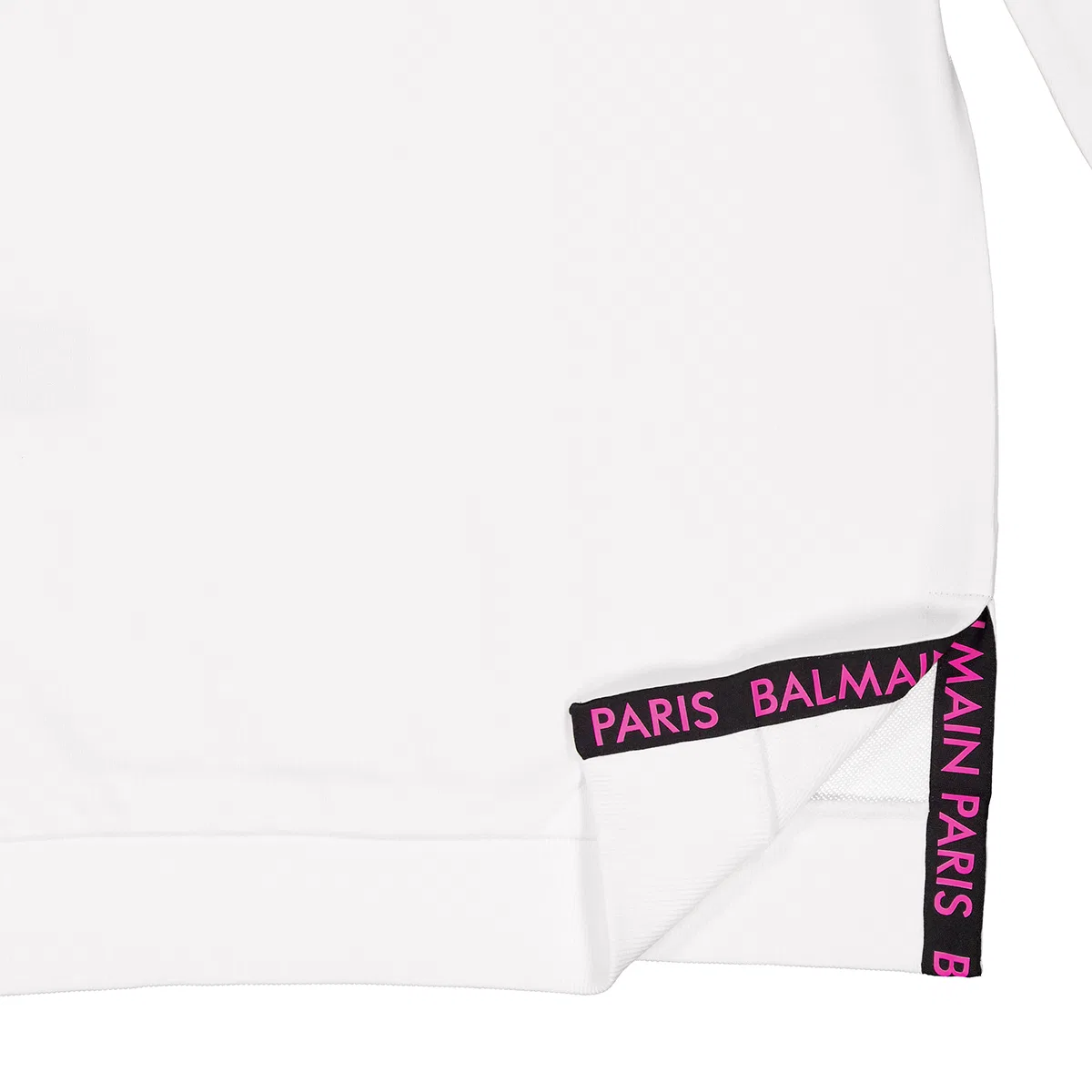 Платье с капюшоном и вышивкой Girls Logo Embroidered Hooded Dress Balmain, White — фото 3