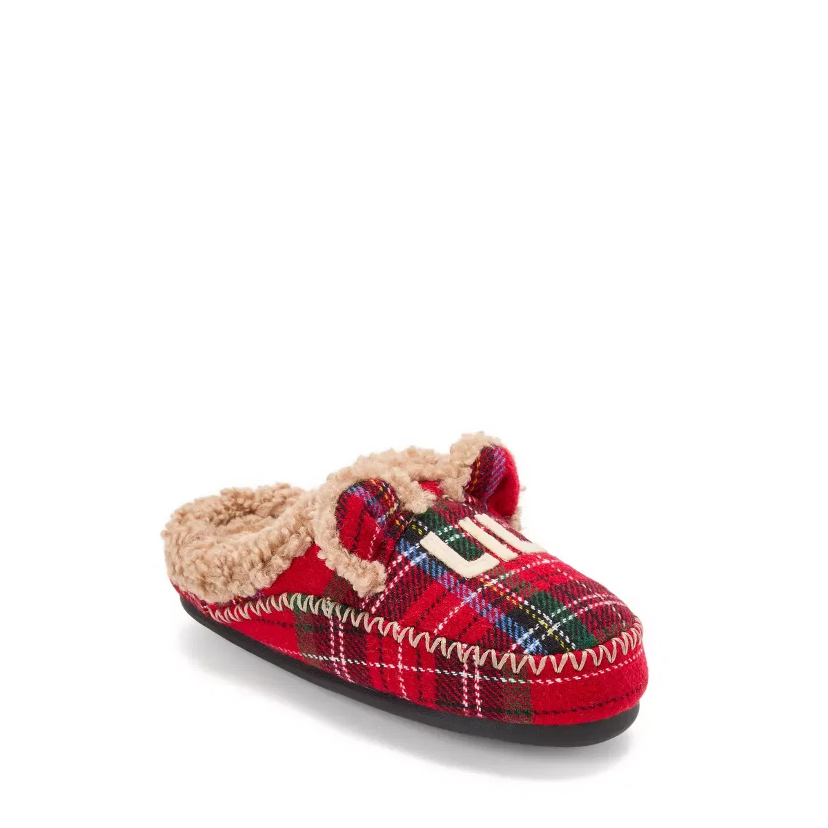 Детские тапочки-клоги с принтом Lil Bear Clog Dearfoams, Plaid — фото 2