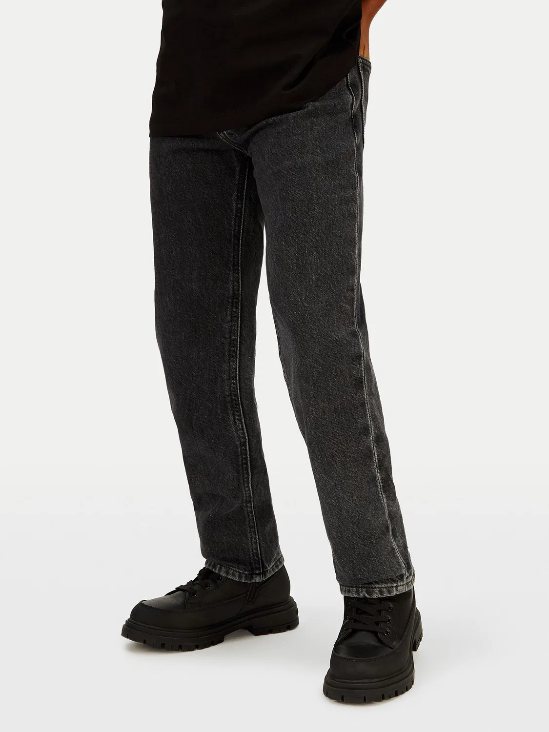 Джинсы прямого кроя для мальчика Calvin Klein Jeans, черный