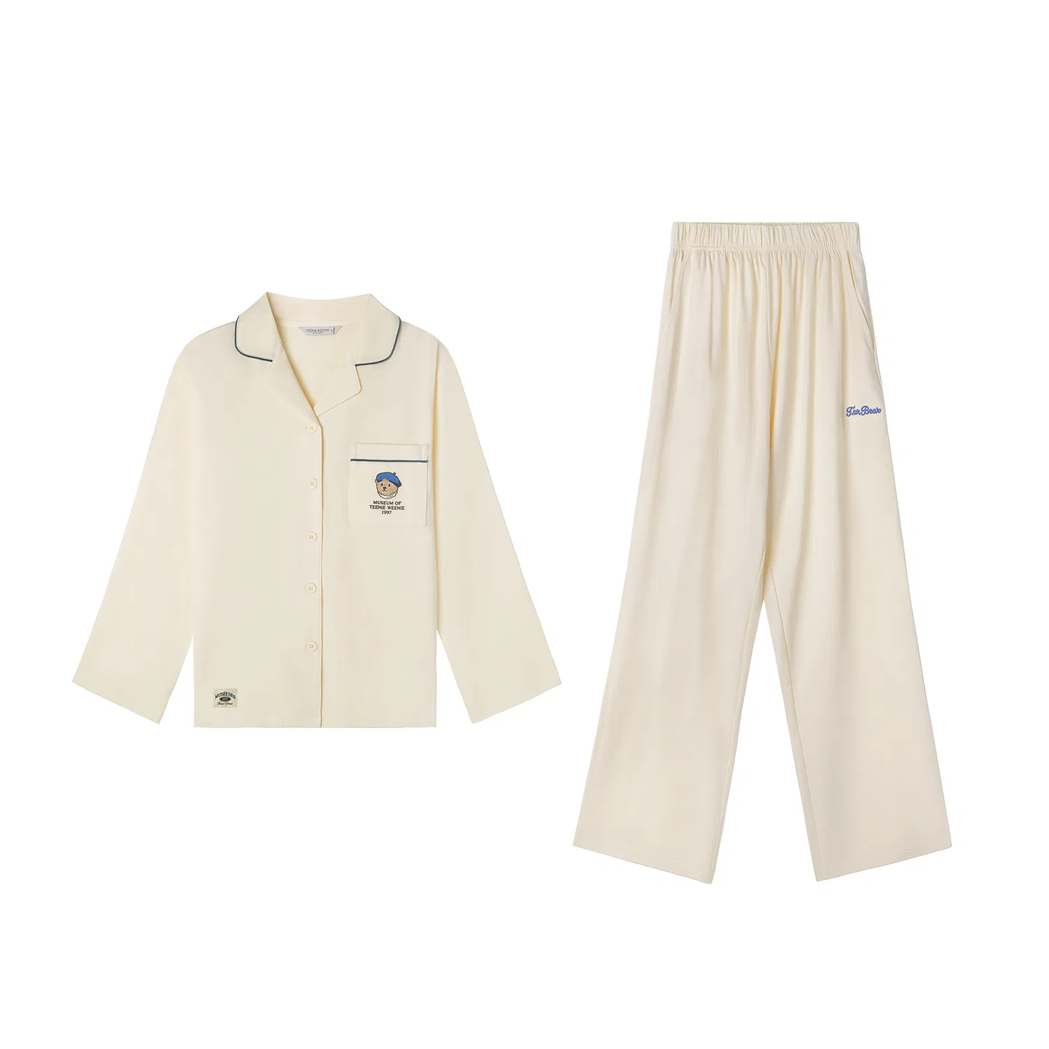 Комплект пижам детский хлопковый New Year Women's Teenie Weenie, Черный — фото 3