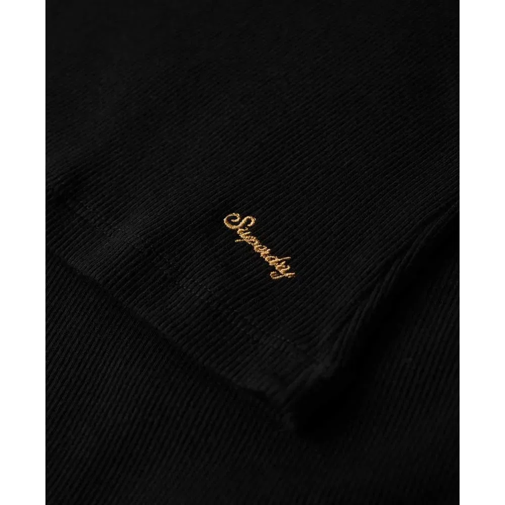 Футболка с кружевной отделкой Superdry Essential Lace Trim, черный — фото 2