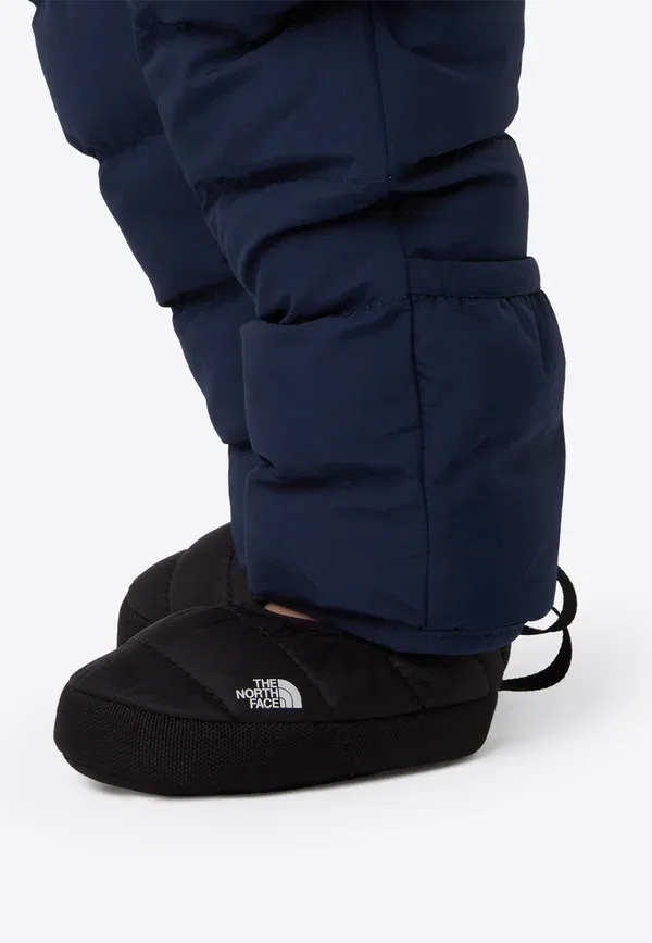 Тапочки с теплым наполнителем Unisex-pantoletai The North Face Black, White, белый — фото 2