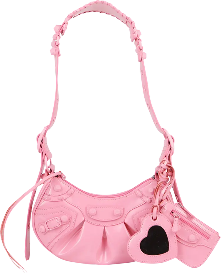 

Сумка Balenciaga XS Le Cagole Faux Leather Shoulder Bag Sweet Pink, розовый