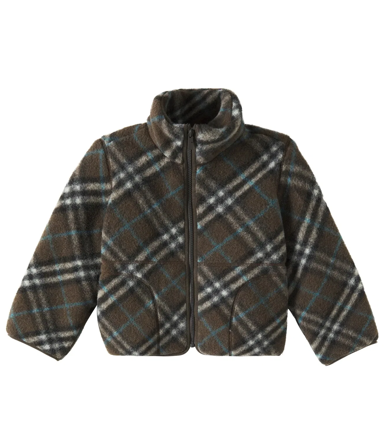 Легкая куртка в клетку Burberry Kids, коричневый