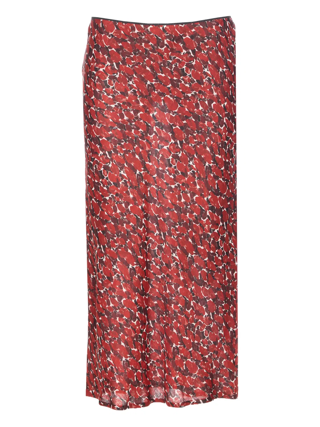 Юбка миди с эластичным поясом Saint Laurent, красный