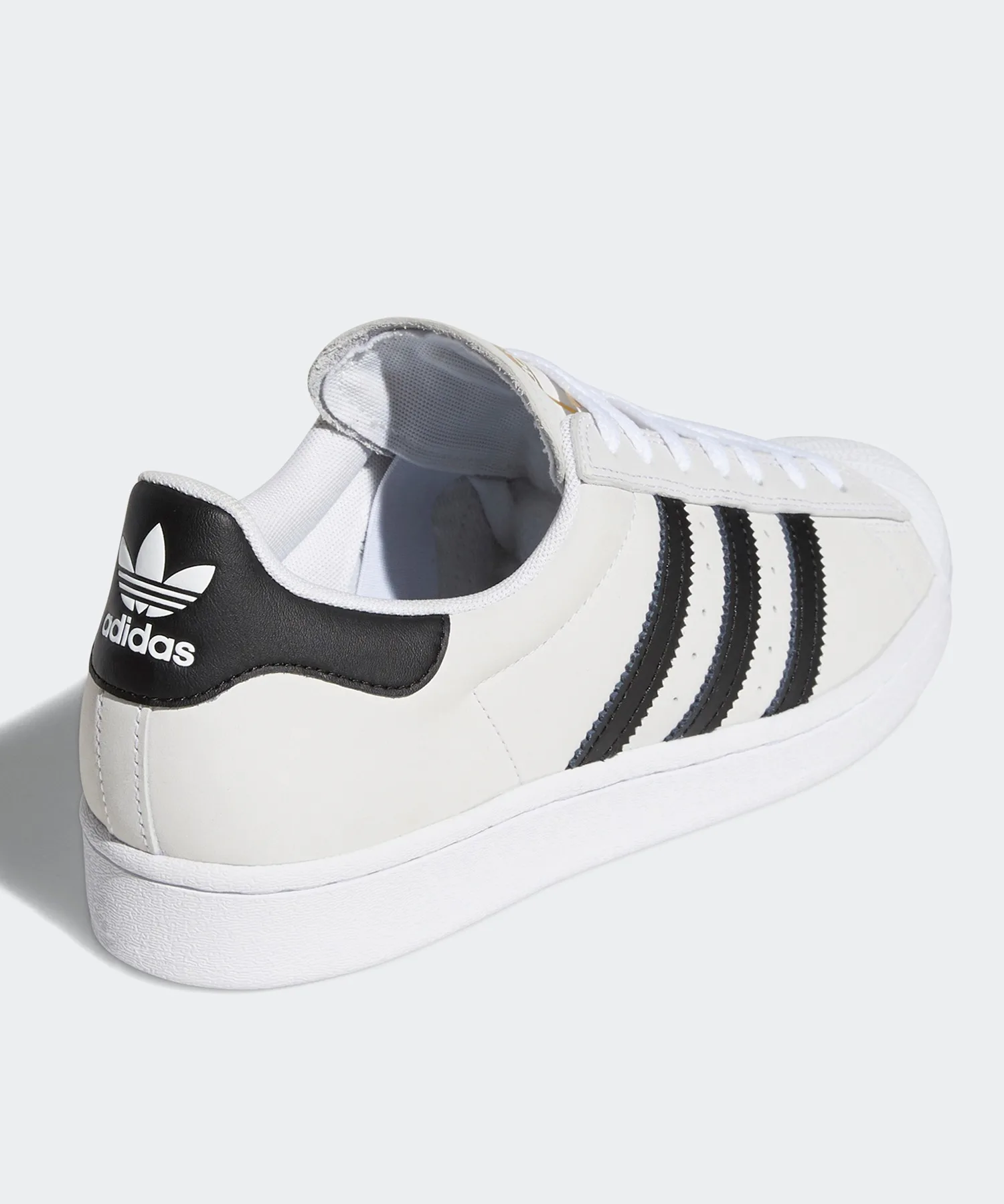 Унисекс кроссовки Superstar из натуральной кожи adidas Originals белые — фото 3