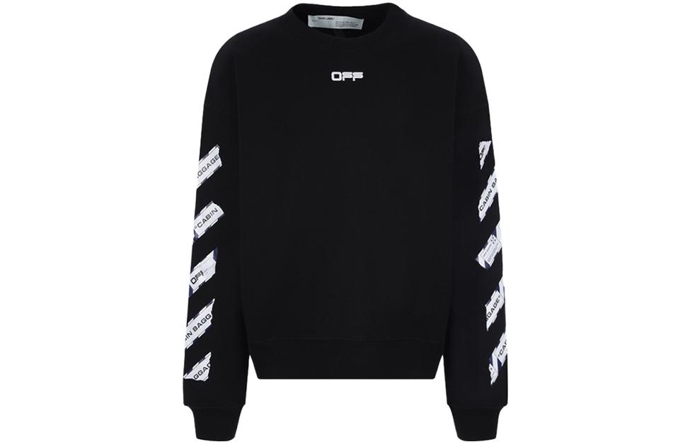 

Офф-уайт свитшот с диагональными стрелками аэропорт OFF-WHITE, черный