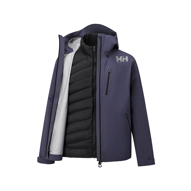 

HELLY HANSEN Мужская ветровка для походов водонепроницаемая ветрозащитная дышащая и теплая, Hanmo Blue