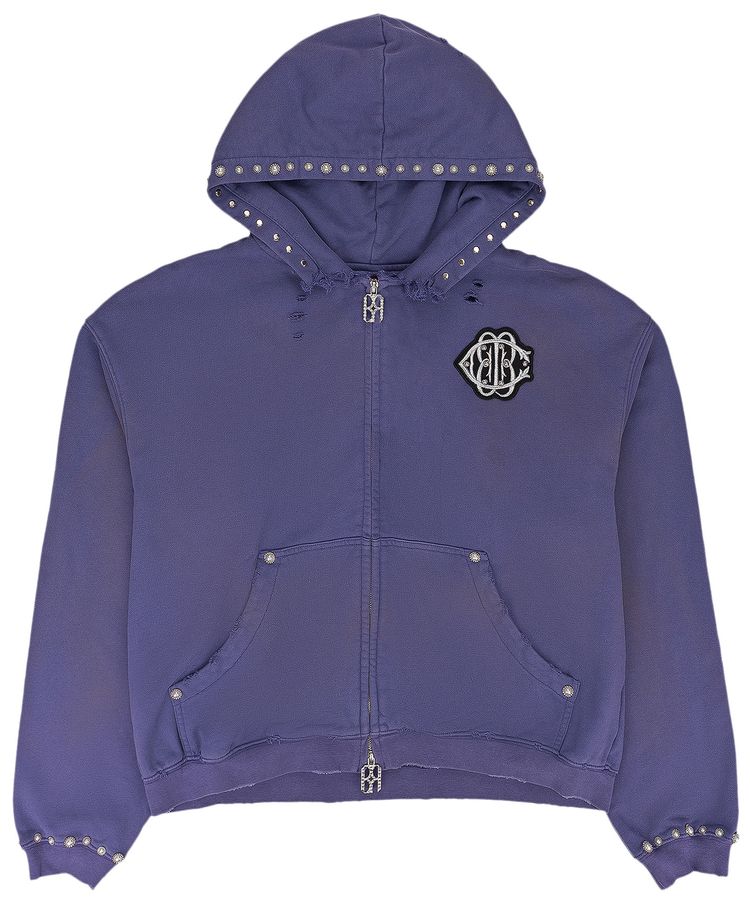 

Худи Birth Of Royal Child Pearl Studded Boxy Zip Hoodie 'Purple', фиолетовый