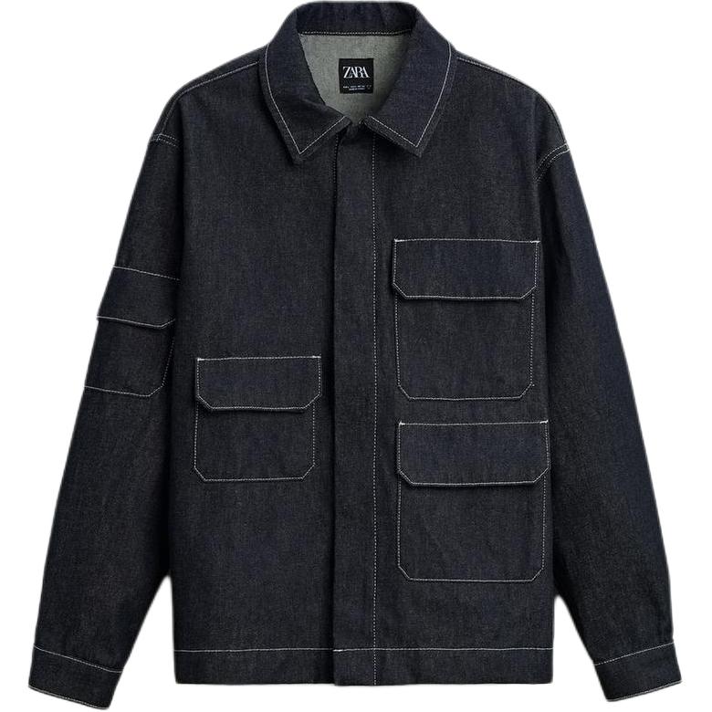 

Футболка мужская синяя ZARA