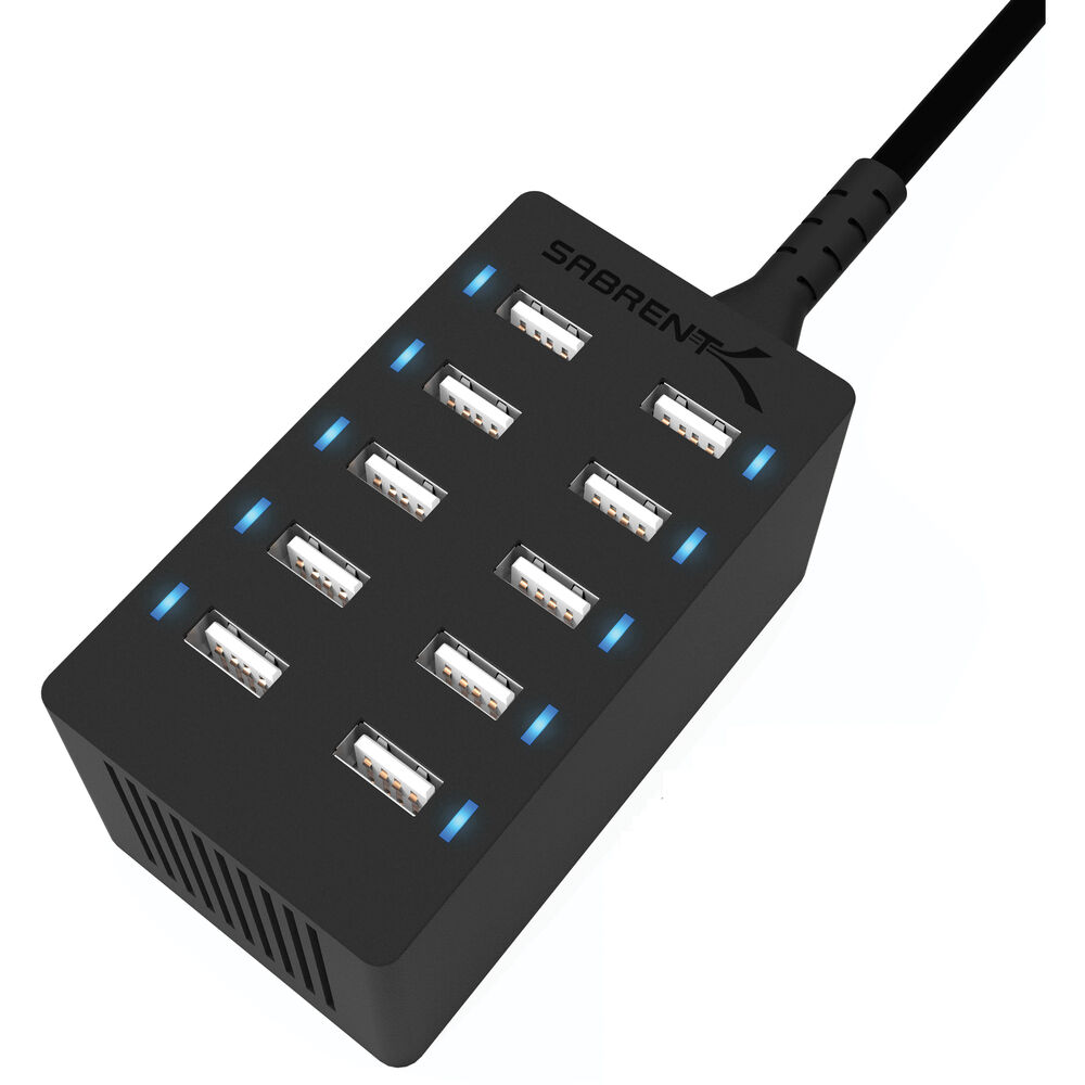 

Зарядное устройство Sabrent 10-Port USB Charging Station 12A/60W (Black) AX-TPCS