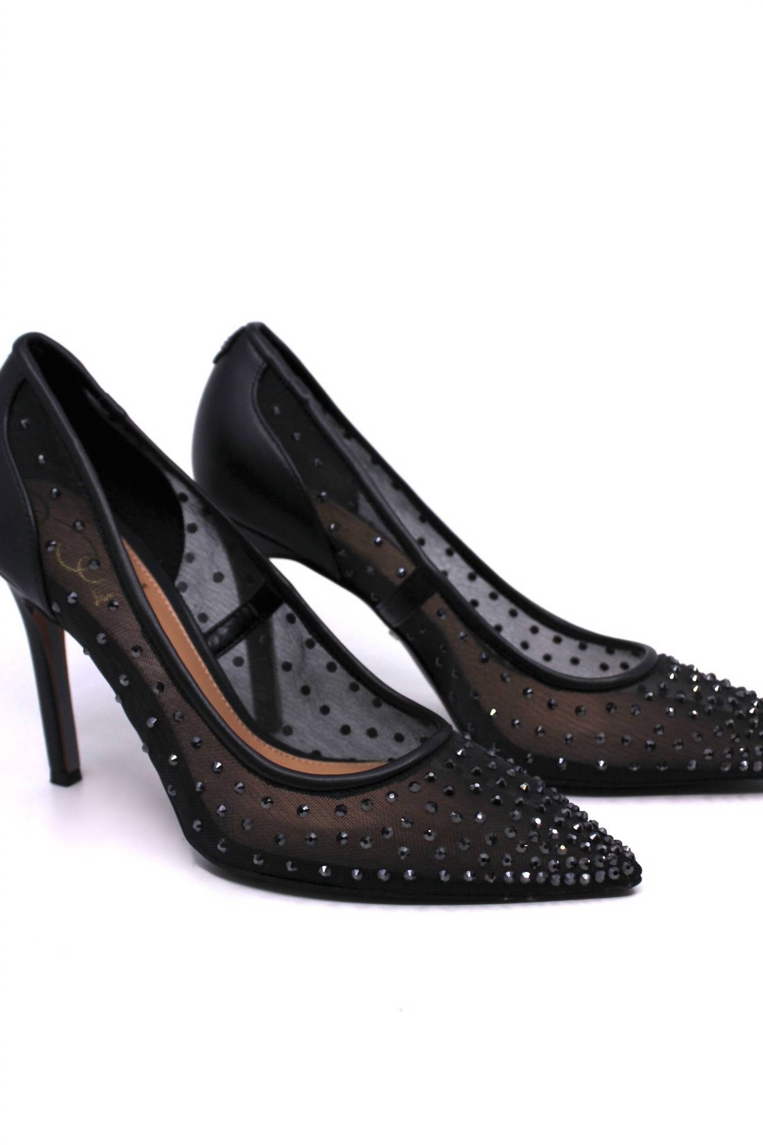 Женские туфли-лодочки Hazel в сетку черного цвета Sam Edelman — фото 4