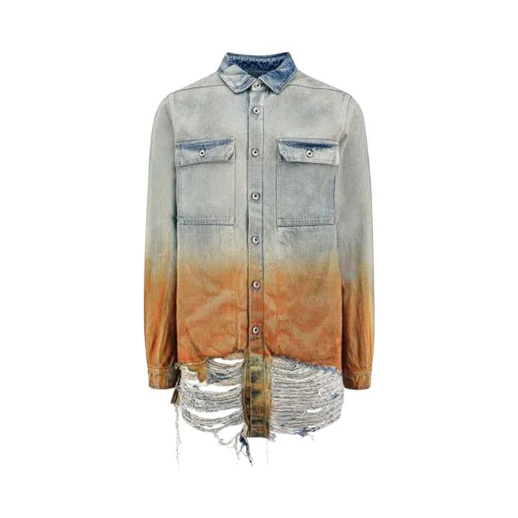 

Куртка Rick Owens DRKSHDW Degrade Denim Outershirt, Sky/Orange Degrade
