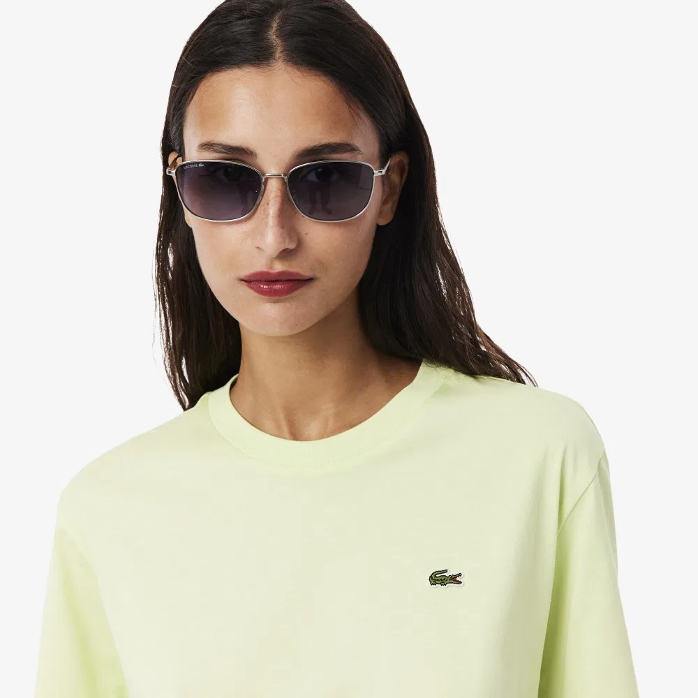 Футболка Lacoste Базовая Свободного кроя, Светло-зелёная — фото 2