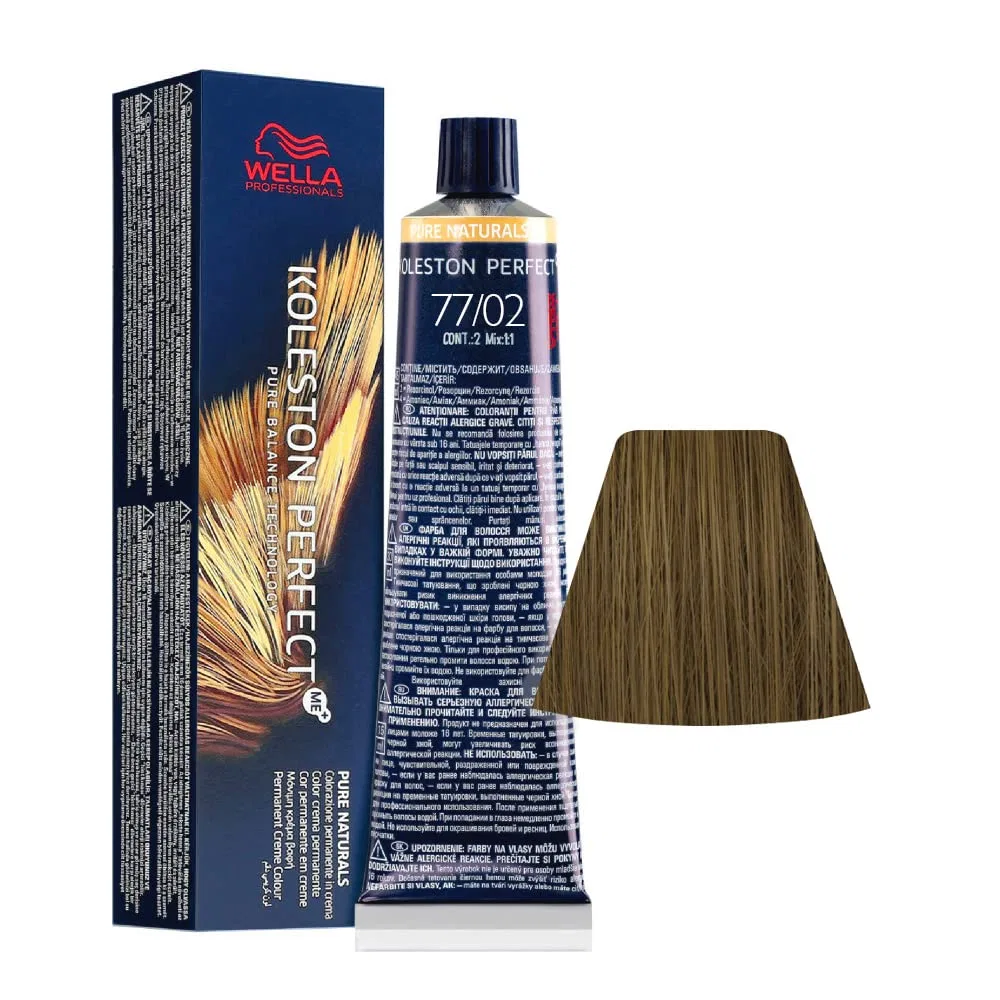 Стойкая краска для волос Koleston Perfect ME+ 77/02 от Wella Wella, 77/02 Medium Bl. Int. Natural Matt