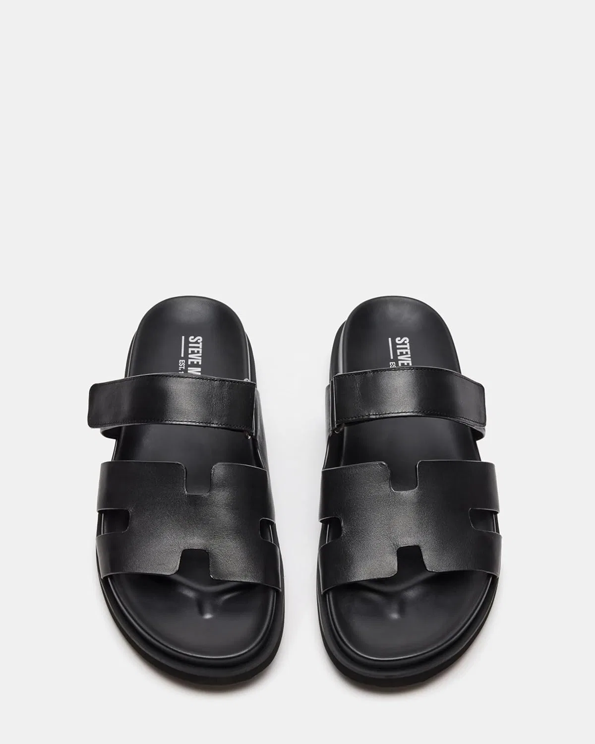 Мужские сандалии Steve Madden Maiv01m1, Black Leather — фото 2