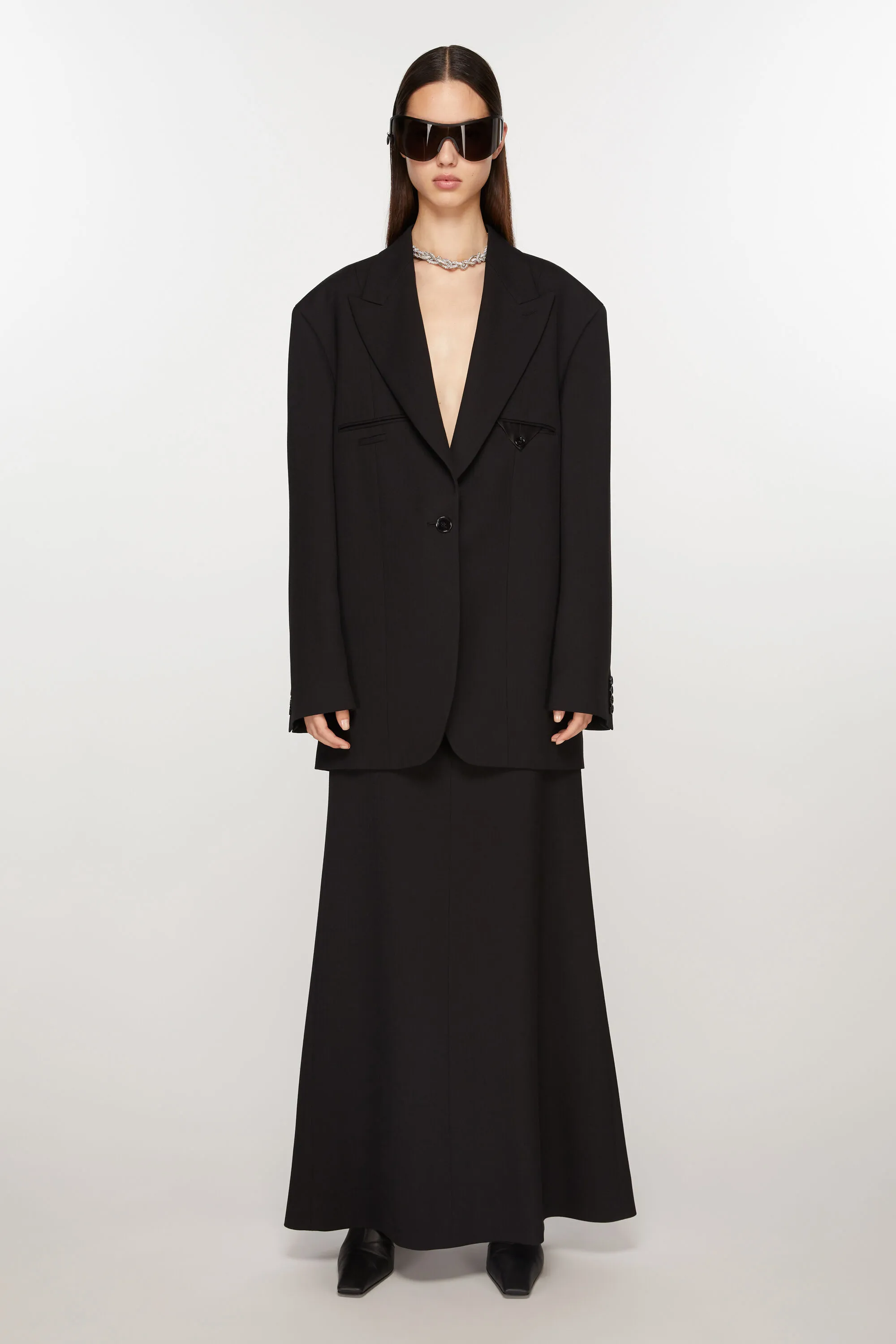 

Однобортный жакет Acne Studios, черный